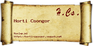 Horti Csongor névjegykártya
