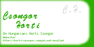 csongor horti business card